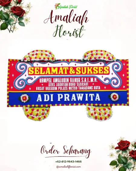 Papan Bunga Ucapan Selamat Wiyong